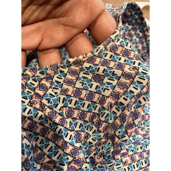 Gap Dress Sleeveless Womens Small Geometric Pattern Blue Purple White Boho Light - Picture 6 of 6